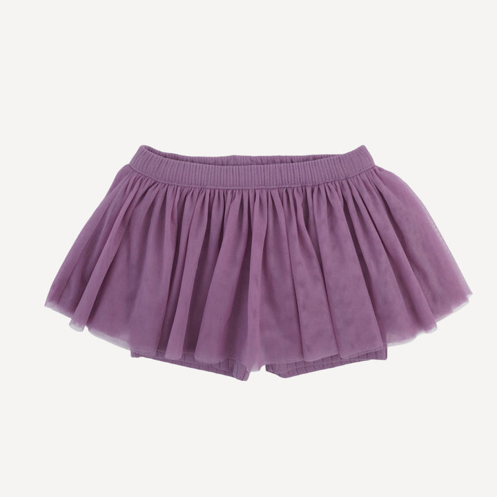tulle ballerina tutu short | grape gloss | organic cotton wide rib