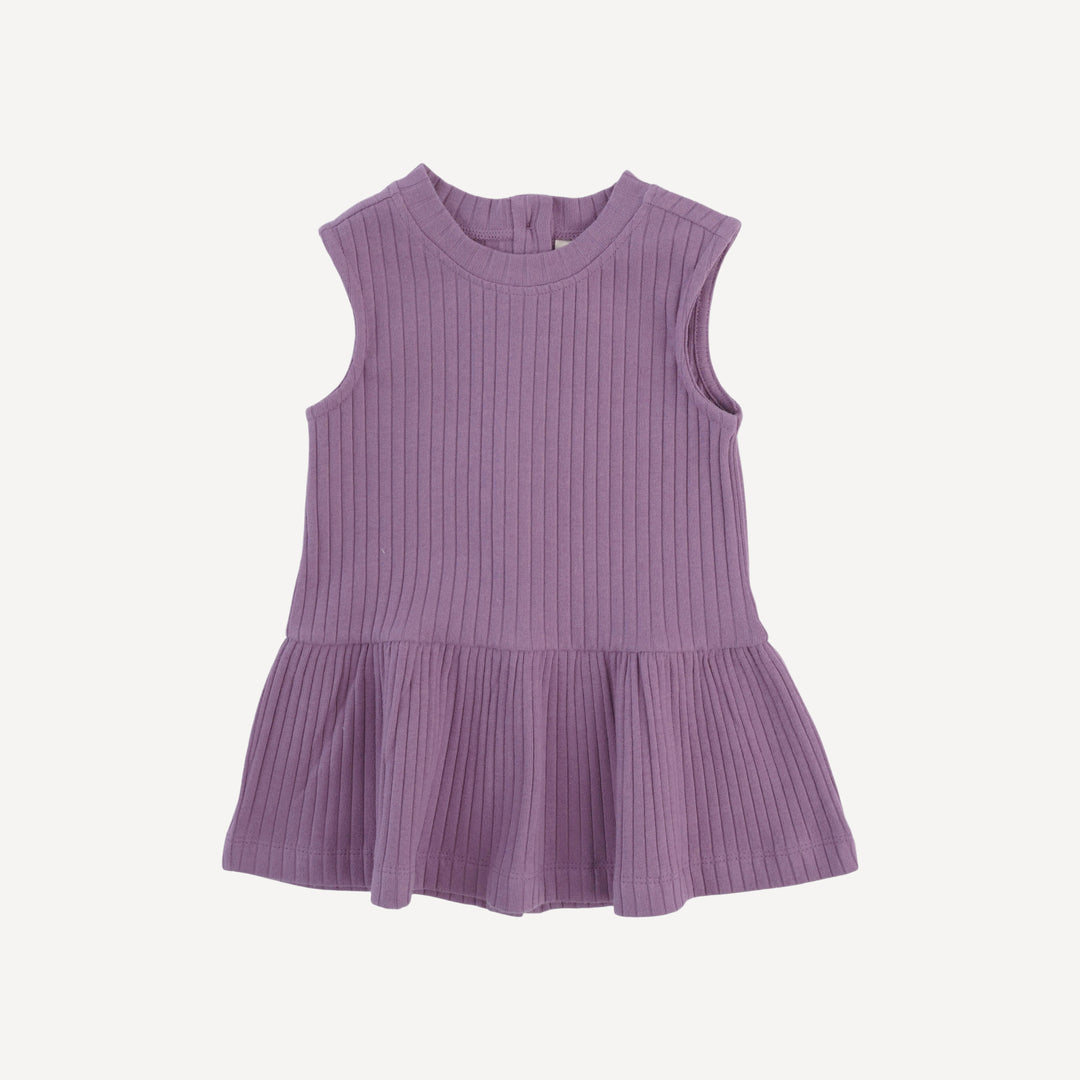 sleeveless kate top | grape gloss | organic cotton wide rib