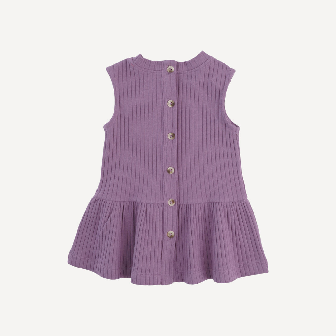 sleeveless kate top | grape gloss | organic cotton wide rib