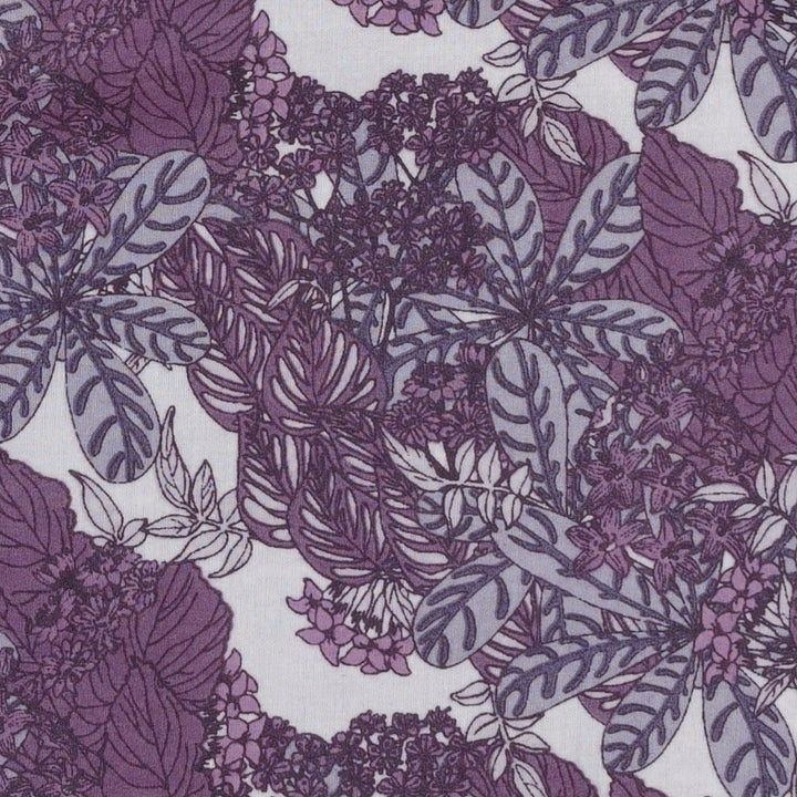 large bow elastic headband | grape goldilocks floral | organic cotton woven