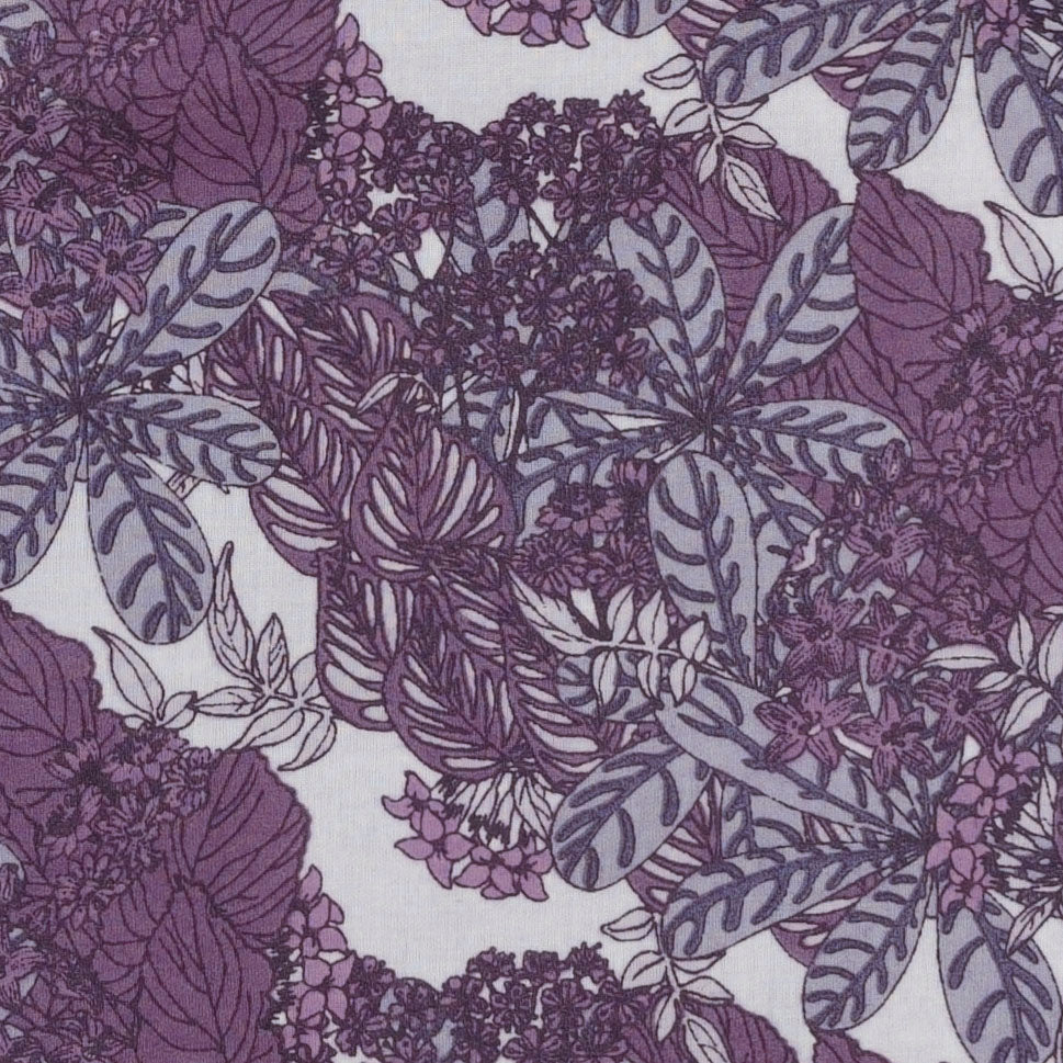 ruffle collar jacket | grape goldilocks floral | organic cotton woven