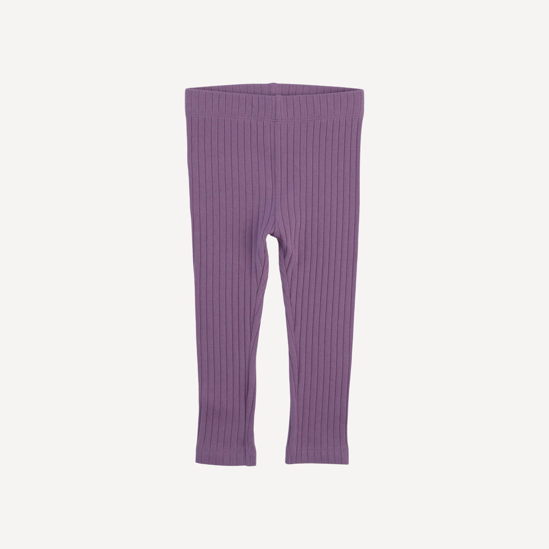short puff sleeve prairie top and legging set | grape goldilocks floral | organic cotton woven