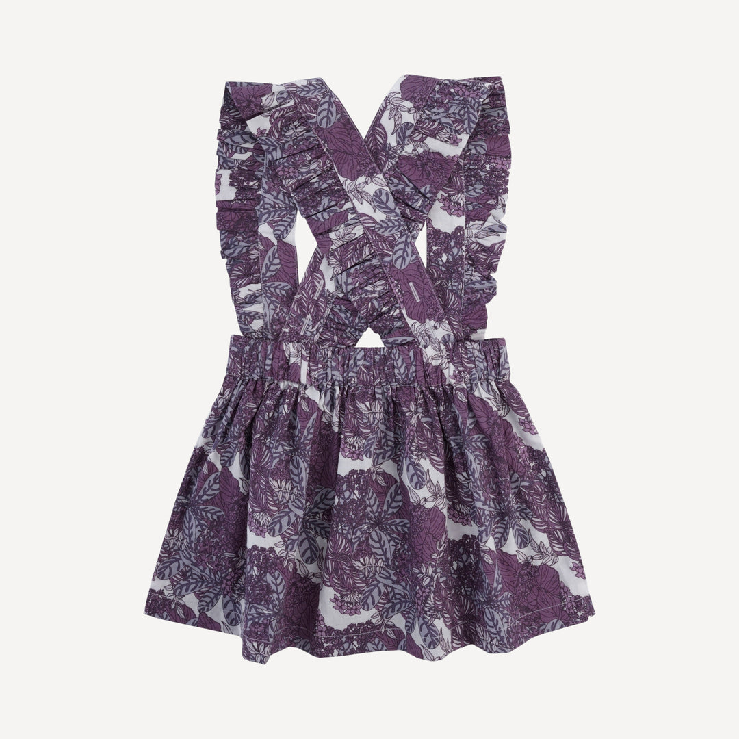 ines suspender skirt | grape goldilocks floral | organic cotton woven