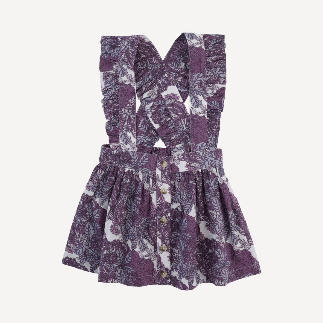 ines suspender skirt | grape goldilocks floral | organic cotton woven