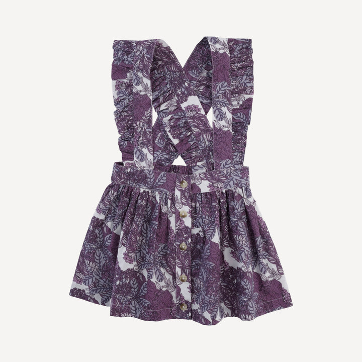 ines suspender skirt | grape goldilocks floral | organic cotton woven
