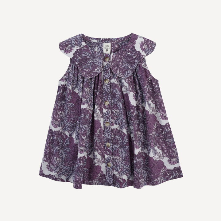 olive top | grape goldilocks floral | organic cotton woven