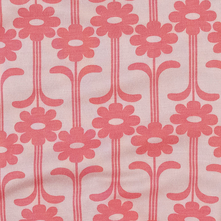 long sleeve lap neck footie | graphic daisy | bamboo
