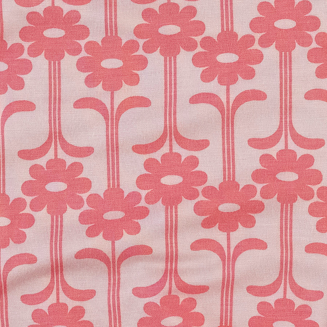 long sleeve lap neck footie | graphic daisy | bamboo