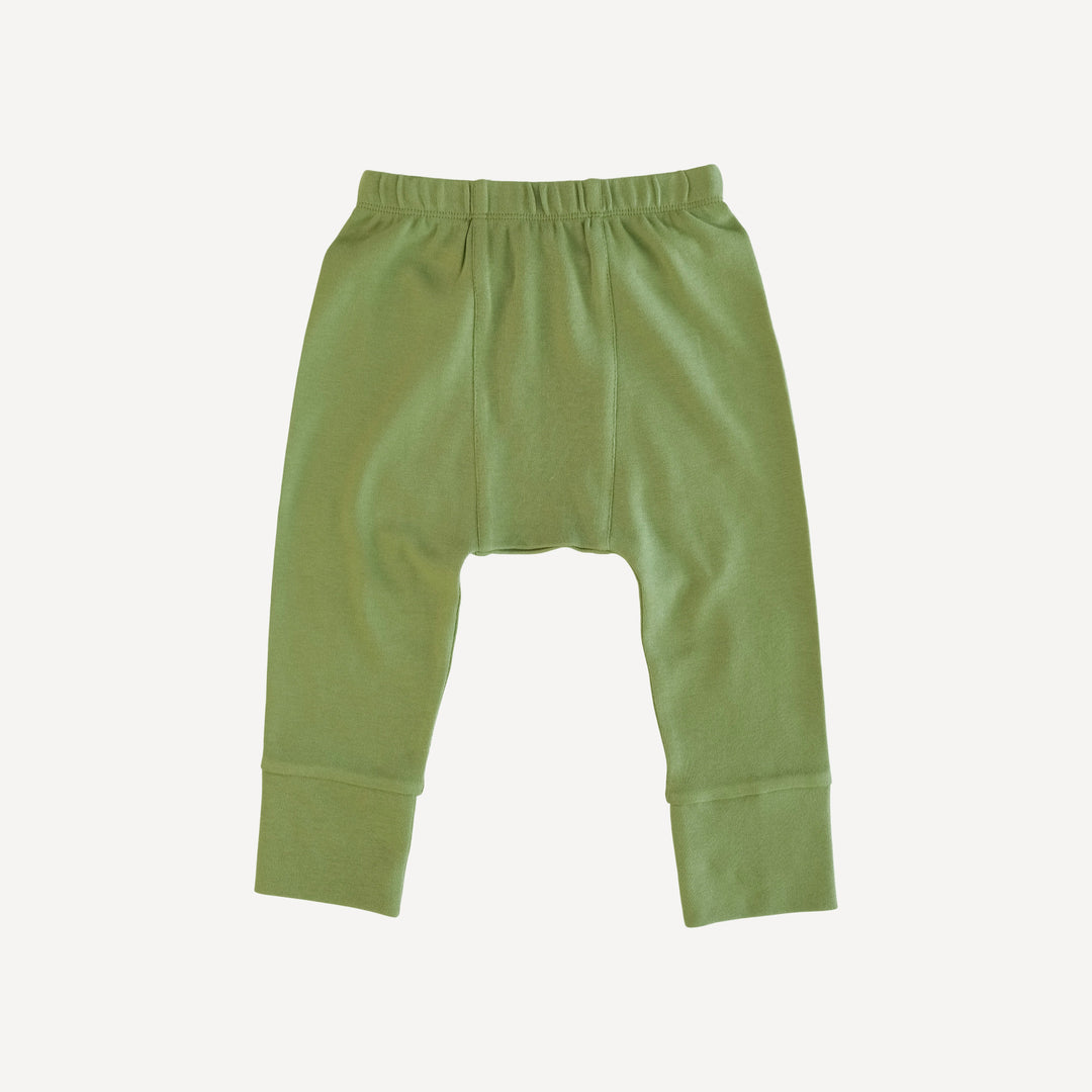 classic panda pant | grasshopper green | organic cotton interlock