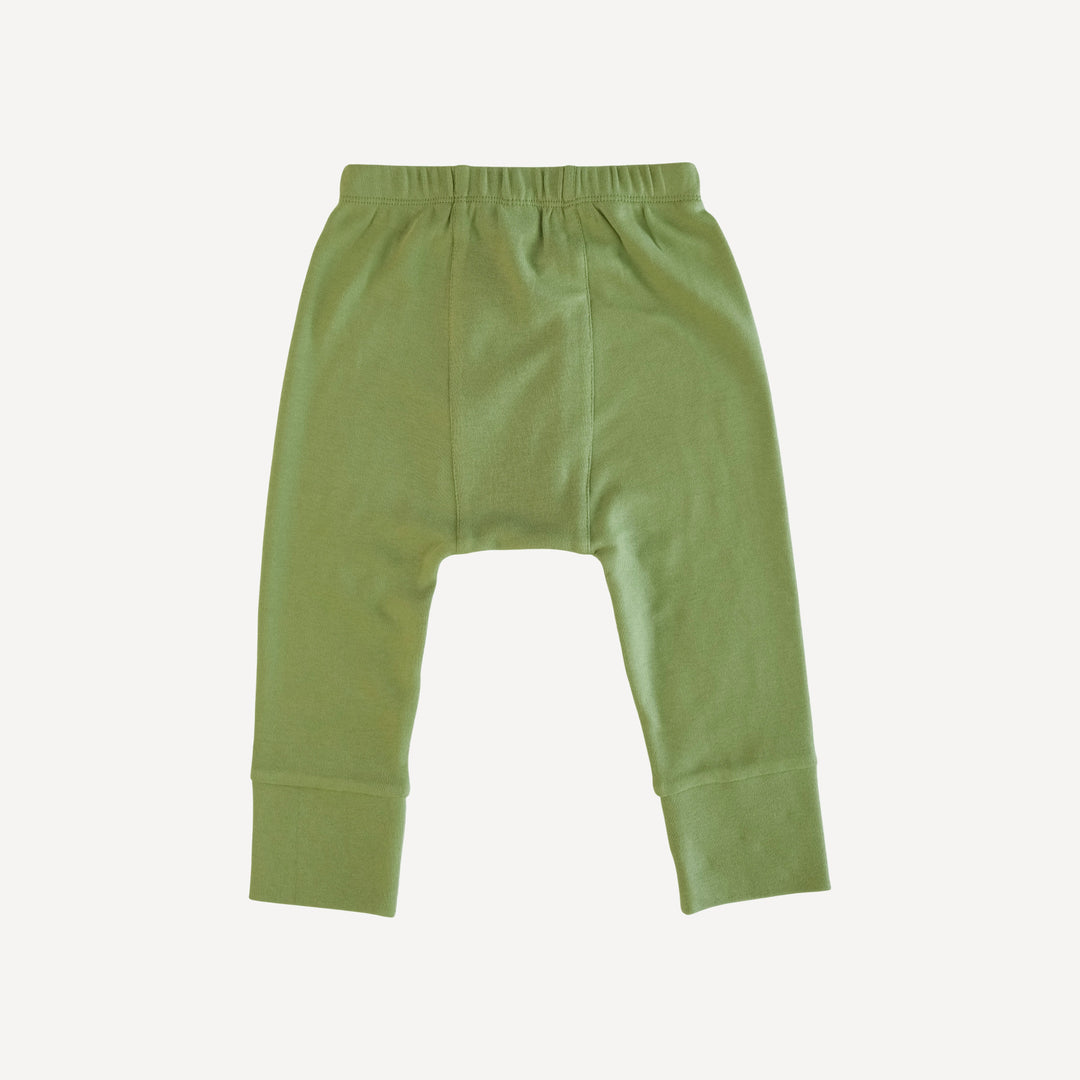 classic panda pant | grasshopper green | organic cotton interlock