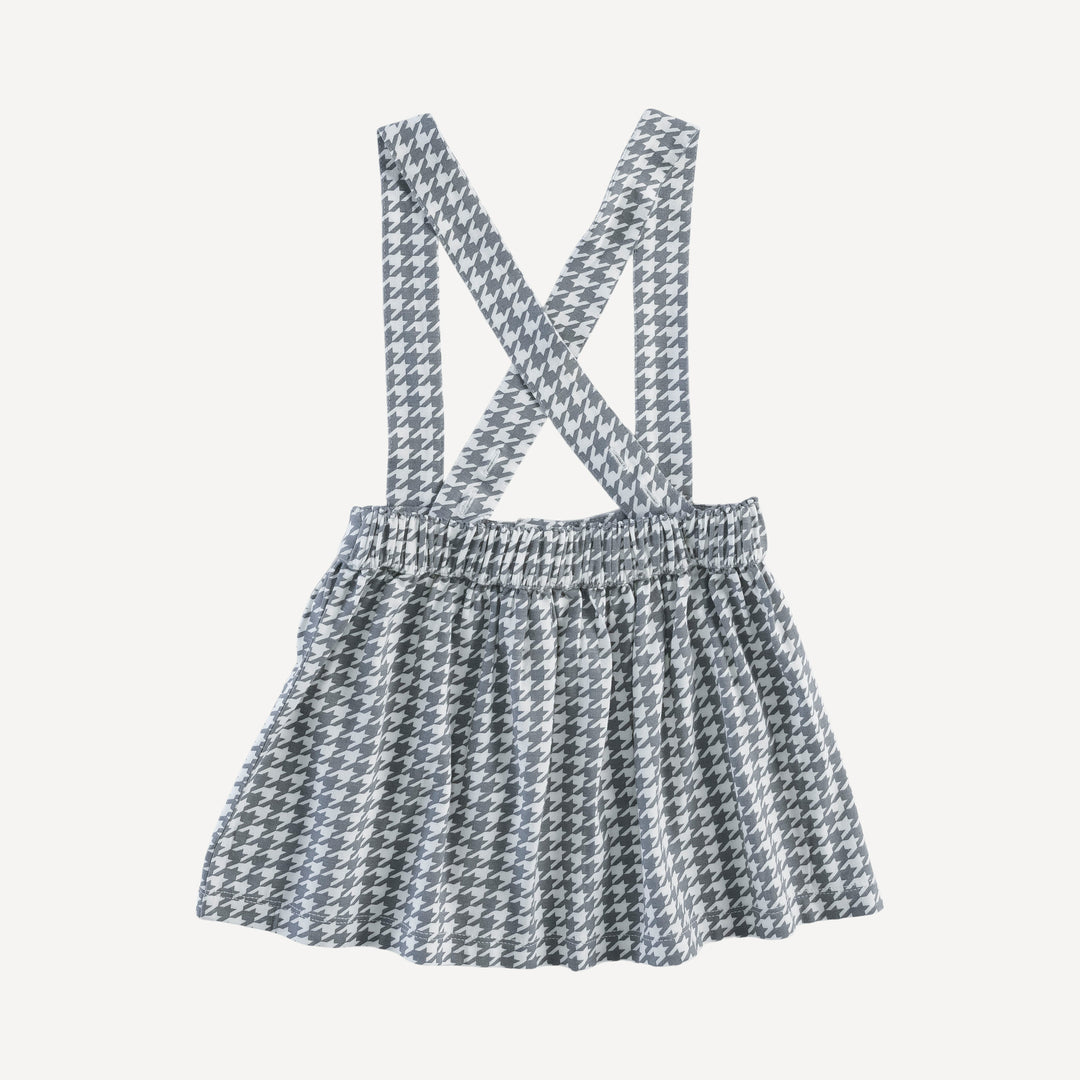suspender skirt | gray houndstooth | bamboo