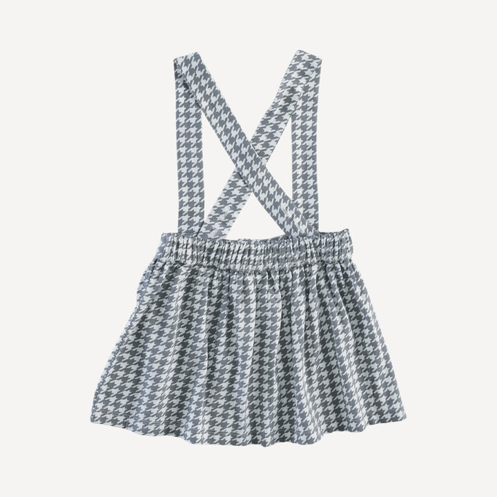 suspender skirt | gray houndstooth | bamboo