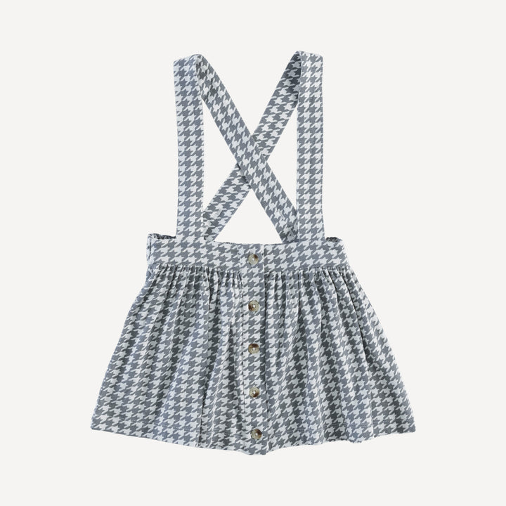 suspender skirt | gray houndstooth | bamboo