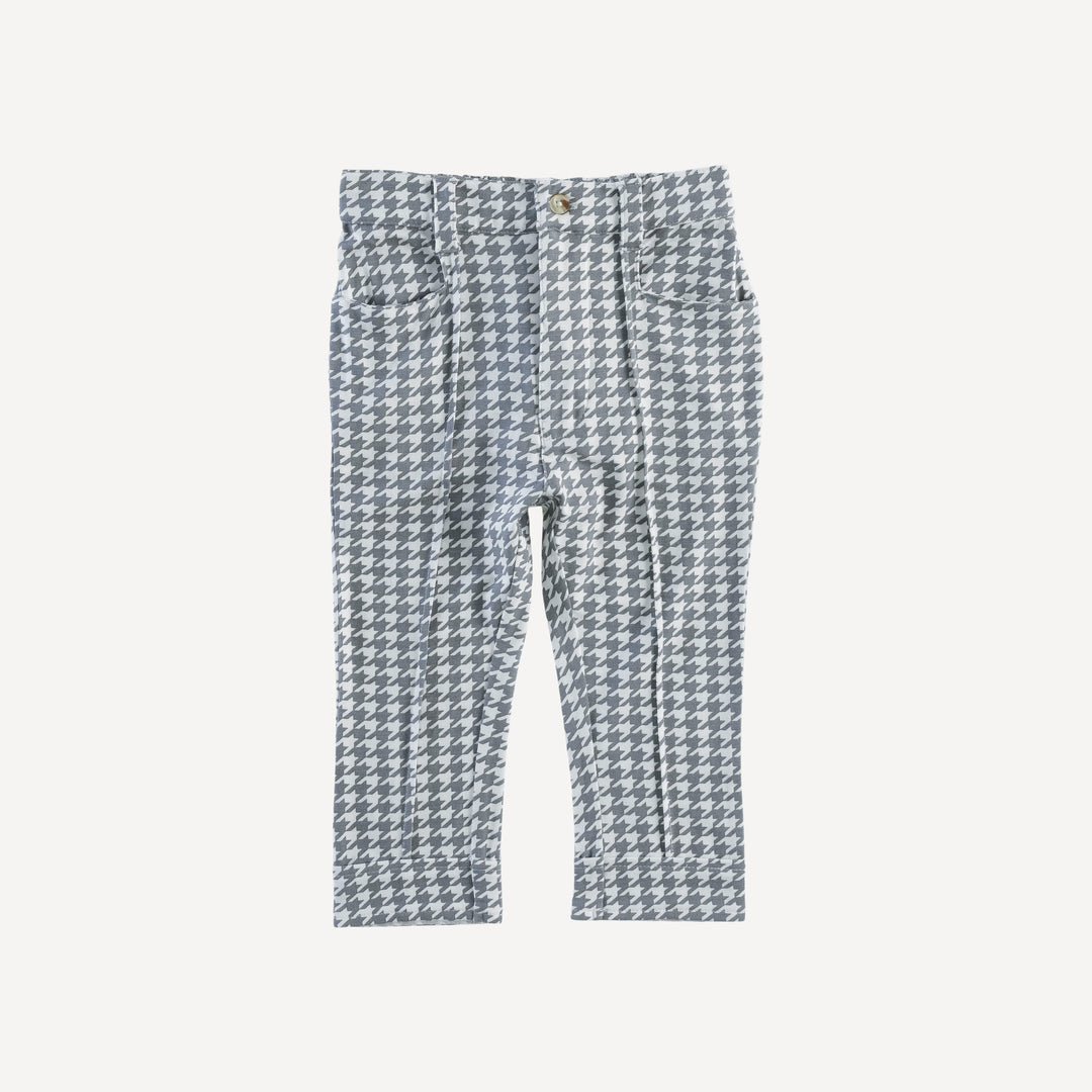 pintuck pant | gray houndstooth | bamboo