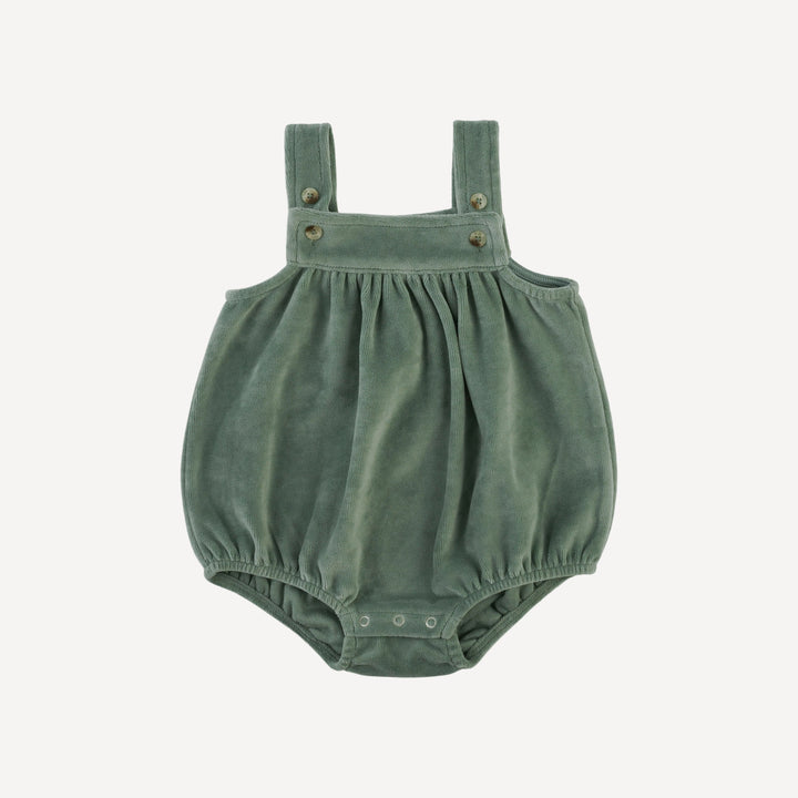 PRESALE gathered overall bubble | green bay | organic cotton velour