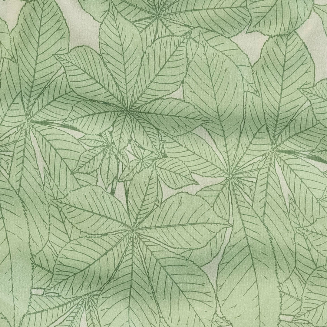 short sleeve pintuck button shirt | green foliage | organic cotton interlock