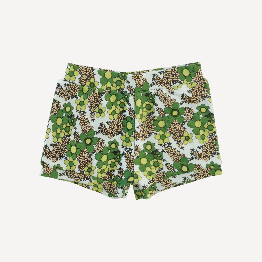 jamie short set | green granny floral | organic cotton interlock