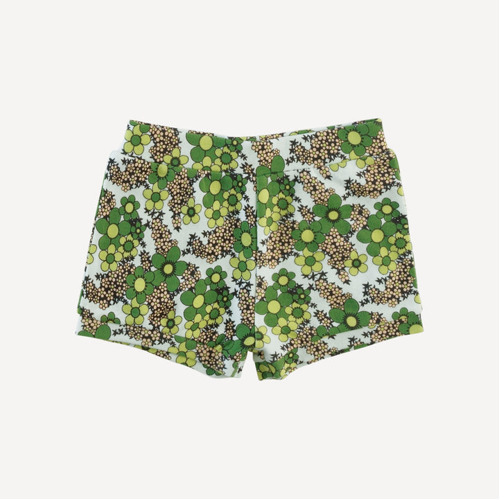 jamie short set | green granny floral | organic cotton interlock
