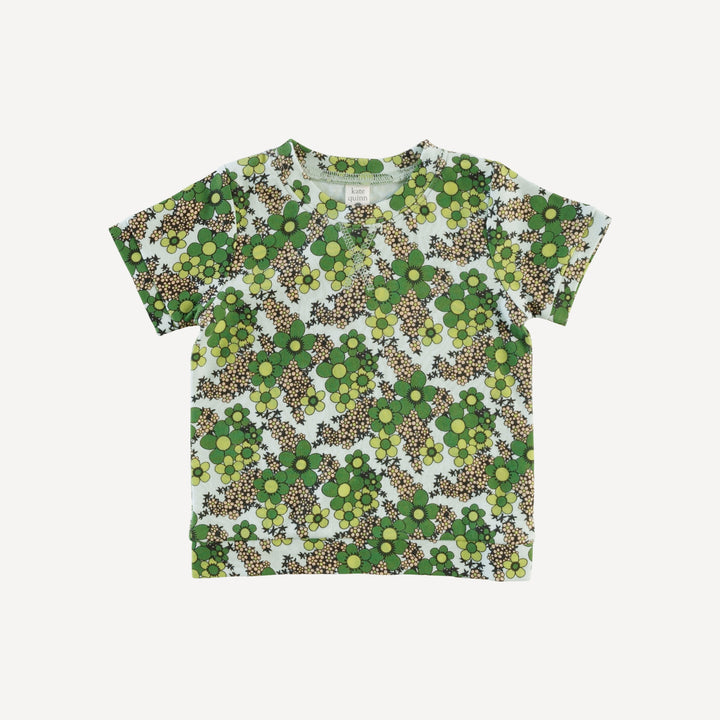 jamie short set | green granny floral | organic cotton interlock