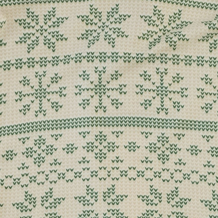 flare leg pant | green nordic snowflake | bamboo