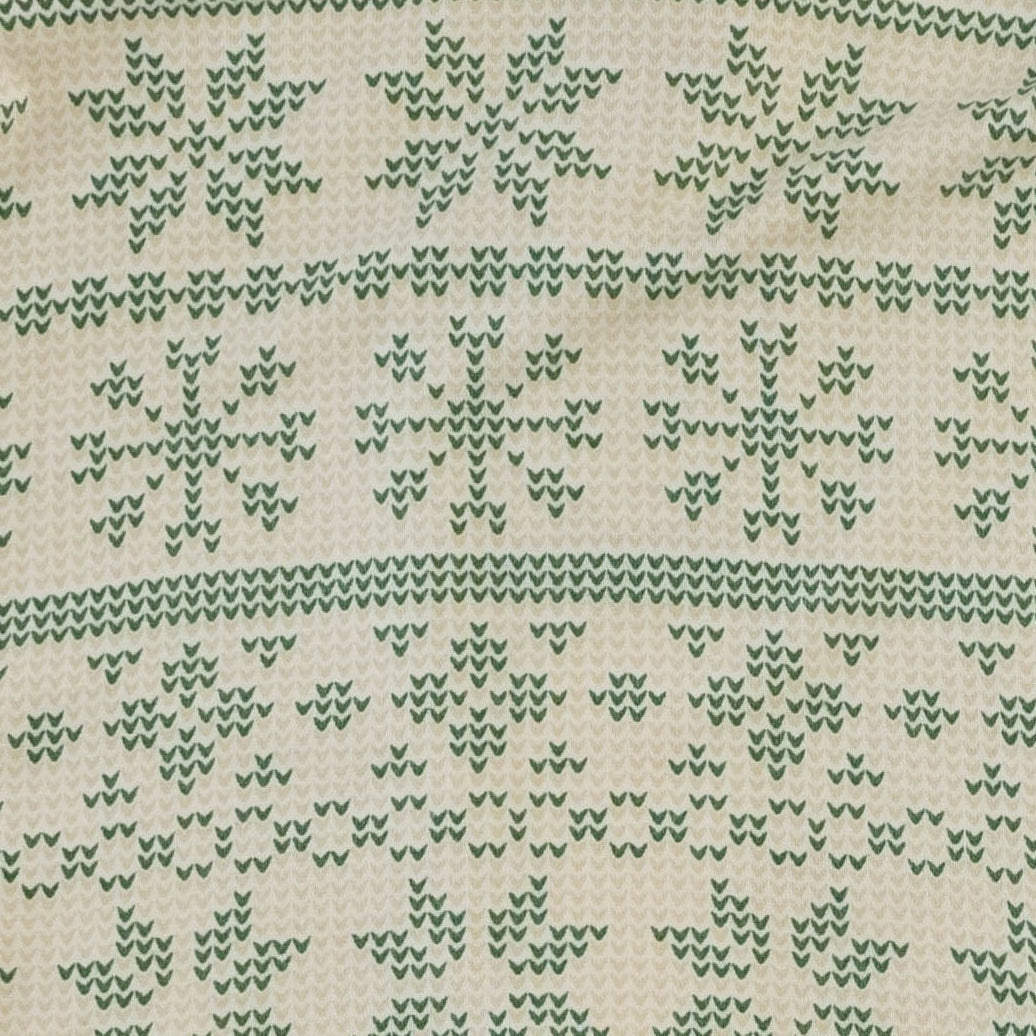 skinny cargo pant | green nordic snowflake | bamboo