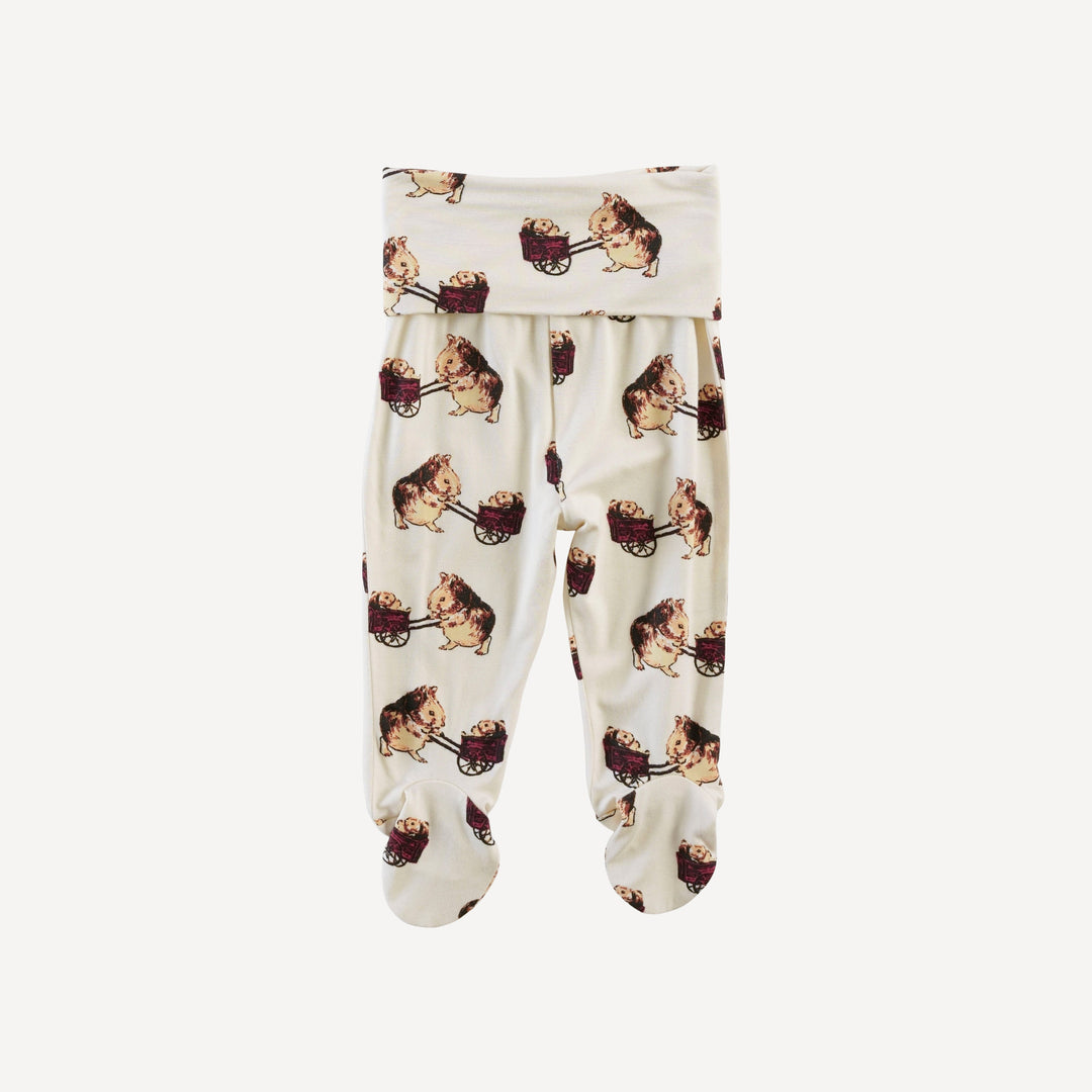 long sleeve wrap top and rolled footed pant set | guinea pig | bamboo