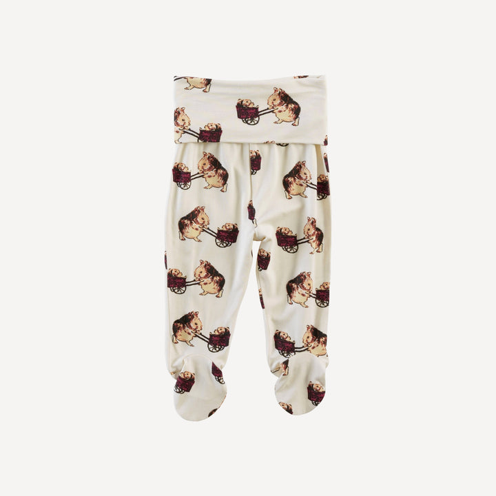 long sleeve wrap top and rolled footed pant set | guinea pig | bamboo