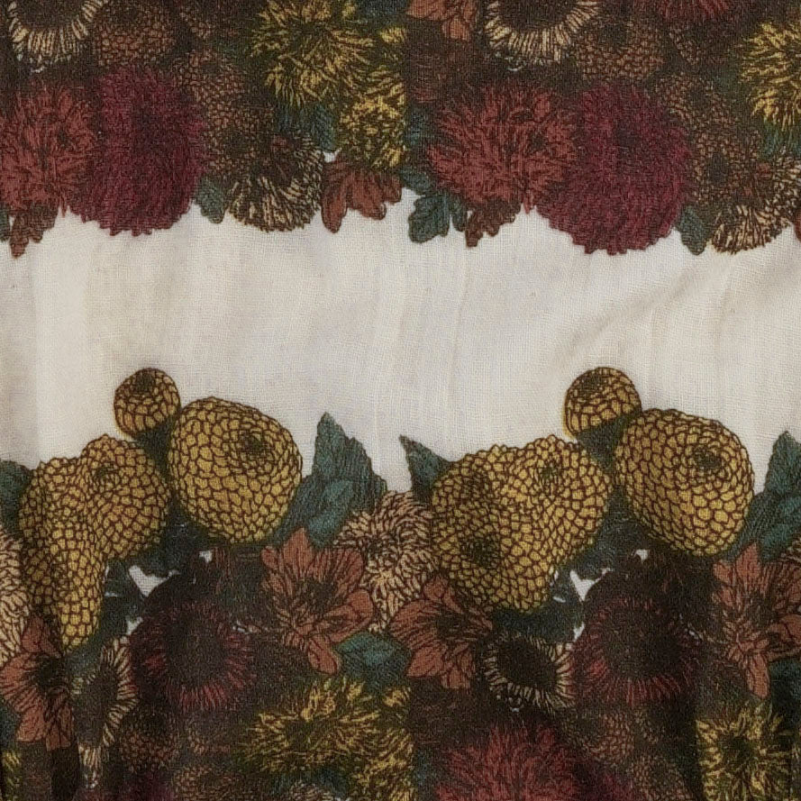 short puff sleeve prairie dress | harvest floral stripe | organic cotton gauze