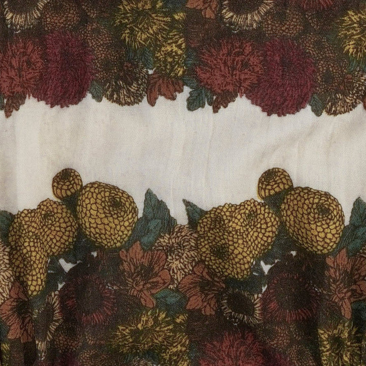 short puff sleeve prairie dress | harvest floral stripe | organic cotton gauze