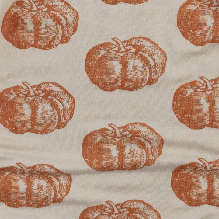 long sleeve two way zipper footie | harvest pumpkin | bamboo