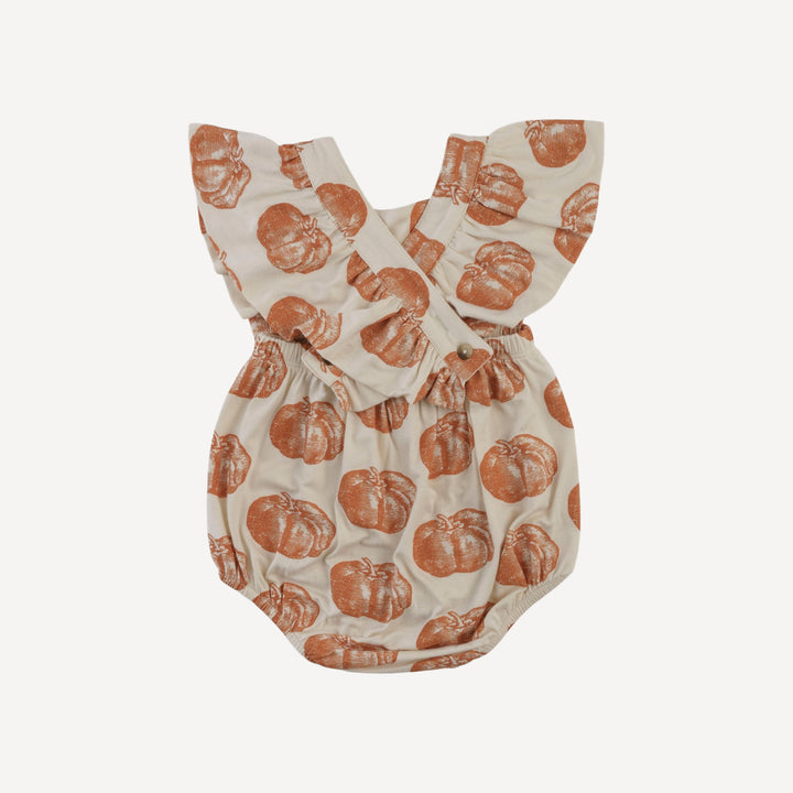 ruffle strap bubble | harvest pumpkin | bamboo