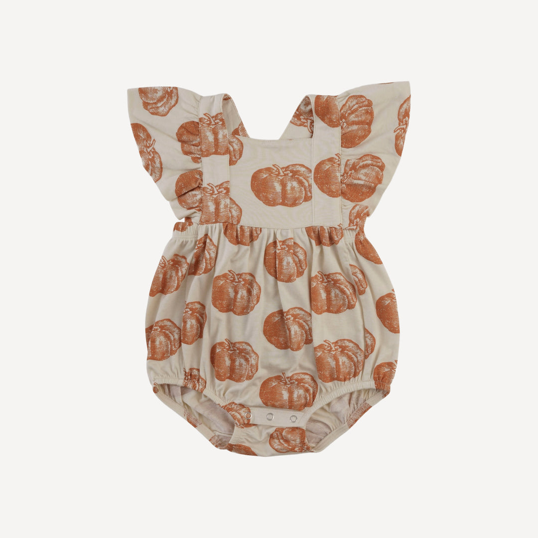 ruffle strap bubble | harvest pumpkin | bamboo