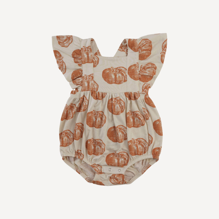 ruffle strap bubble | harvest pumpkin | bamboo