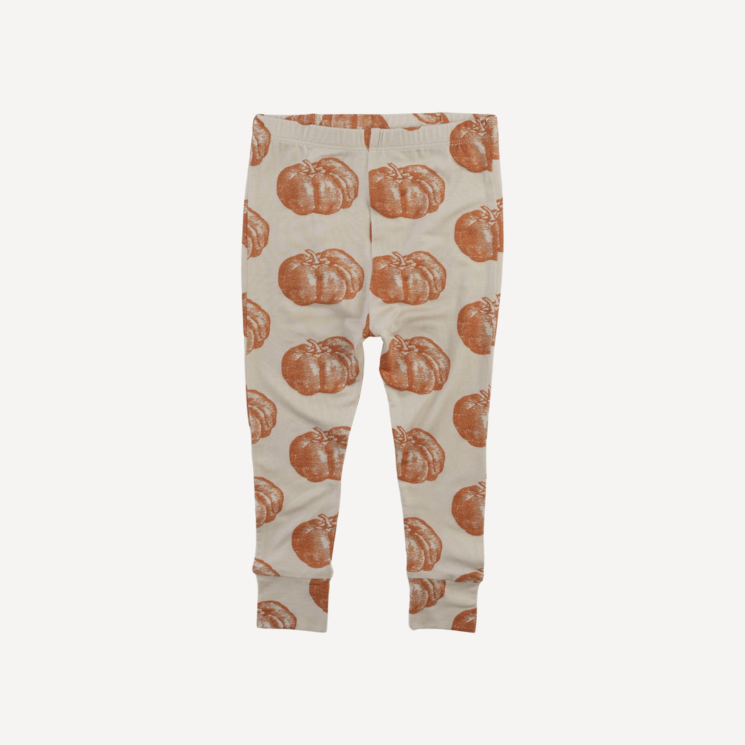 long sleeve crew neck pj set | harvest pumpkin | bamboo