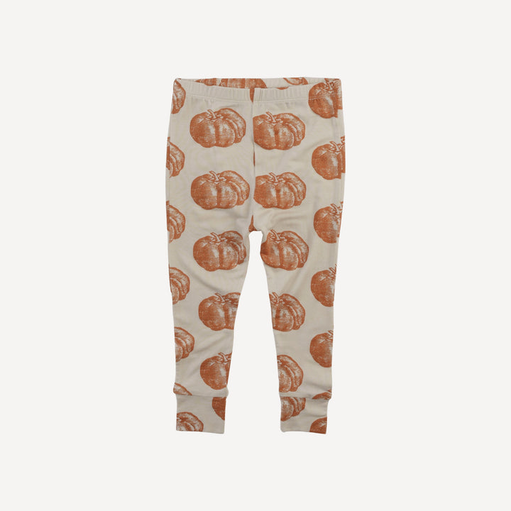long sleeve crew neck pj set | harvest pumpkin | bamboo