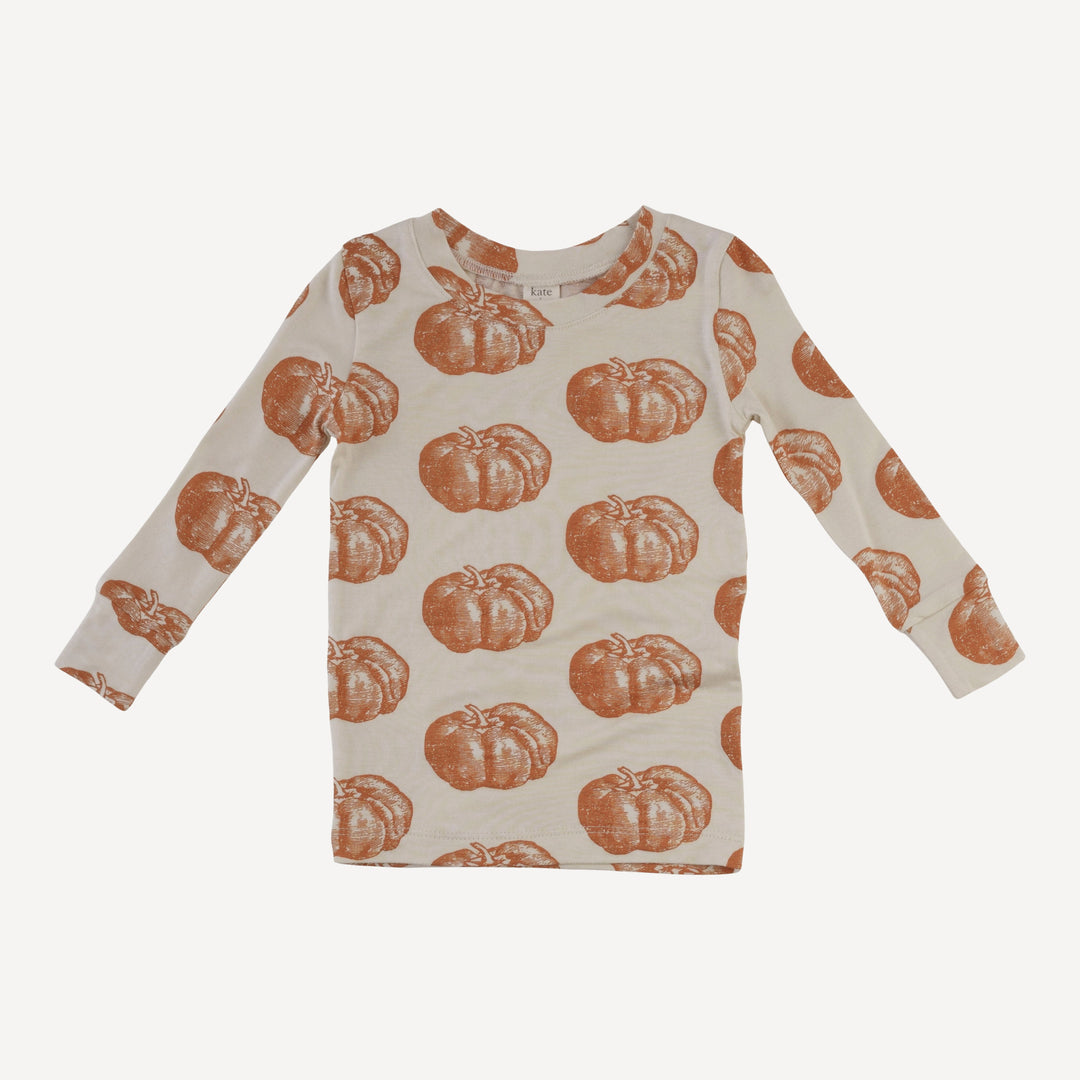 long sleeve crew neck pj set | harvest pumpkin | bamboo