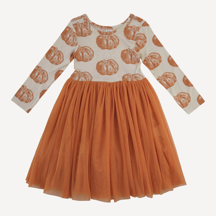 long sleeve ballerina dress | harvest pumpkin | bamboo