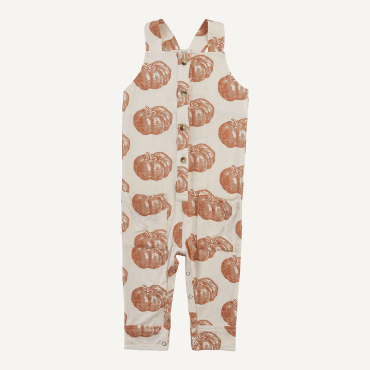 button pocket overall | harvest pumpkin | organic cotton interlock