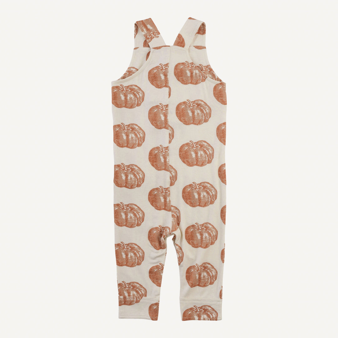 button pocket overall | harvest pumpkin | organic cotton interlock