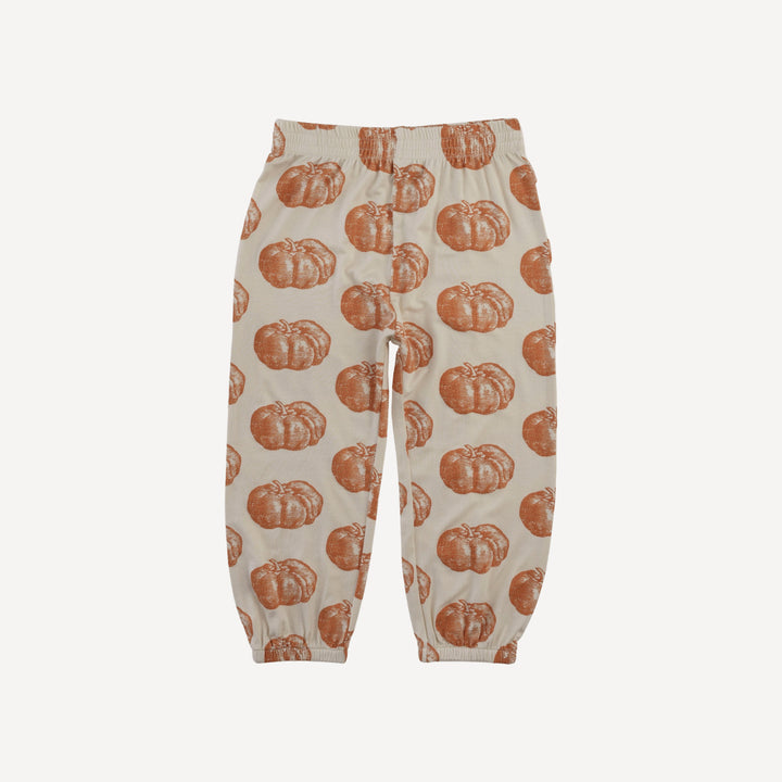 long sleeve boxy topstitch hoodie + relaxed jogger set | harvest pumpkin | bamboo