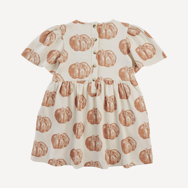 bell sleeve dress | harvest pumpkin | organic cotton interlock