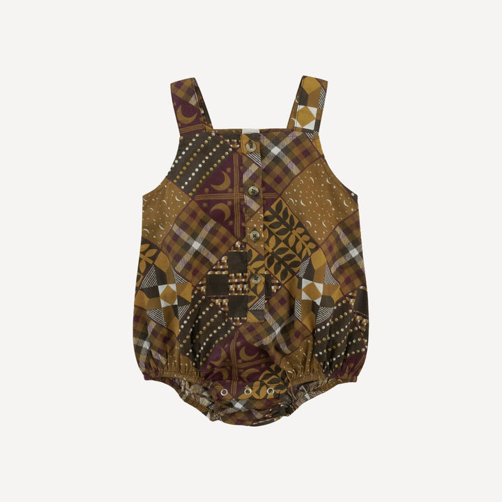 sleeveless button sun bubble | harvest quilt | organic cotton woven