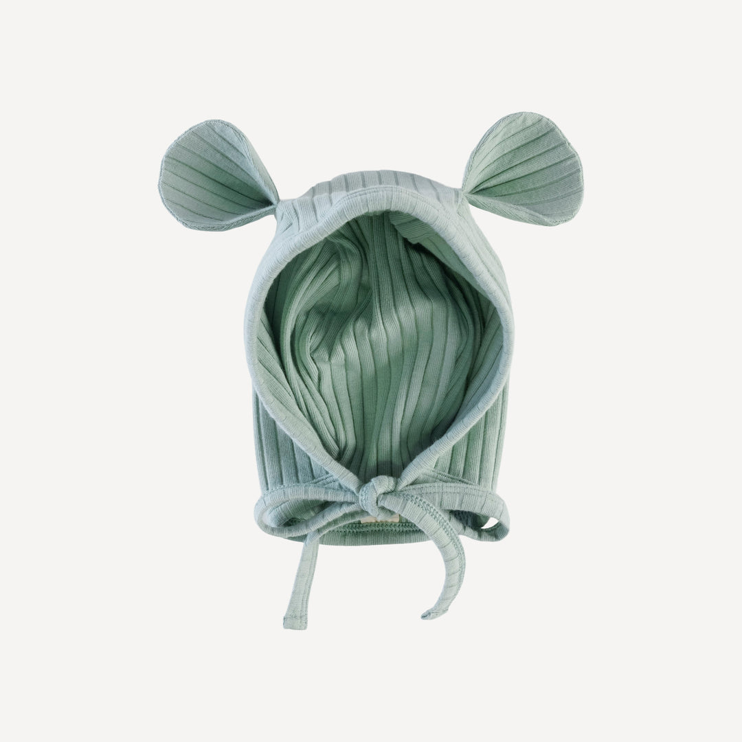 bear hat | jadeite | organic cotton wide rib