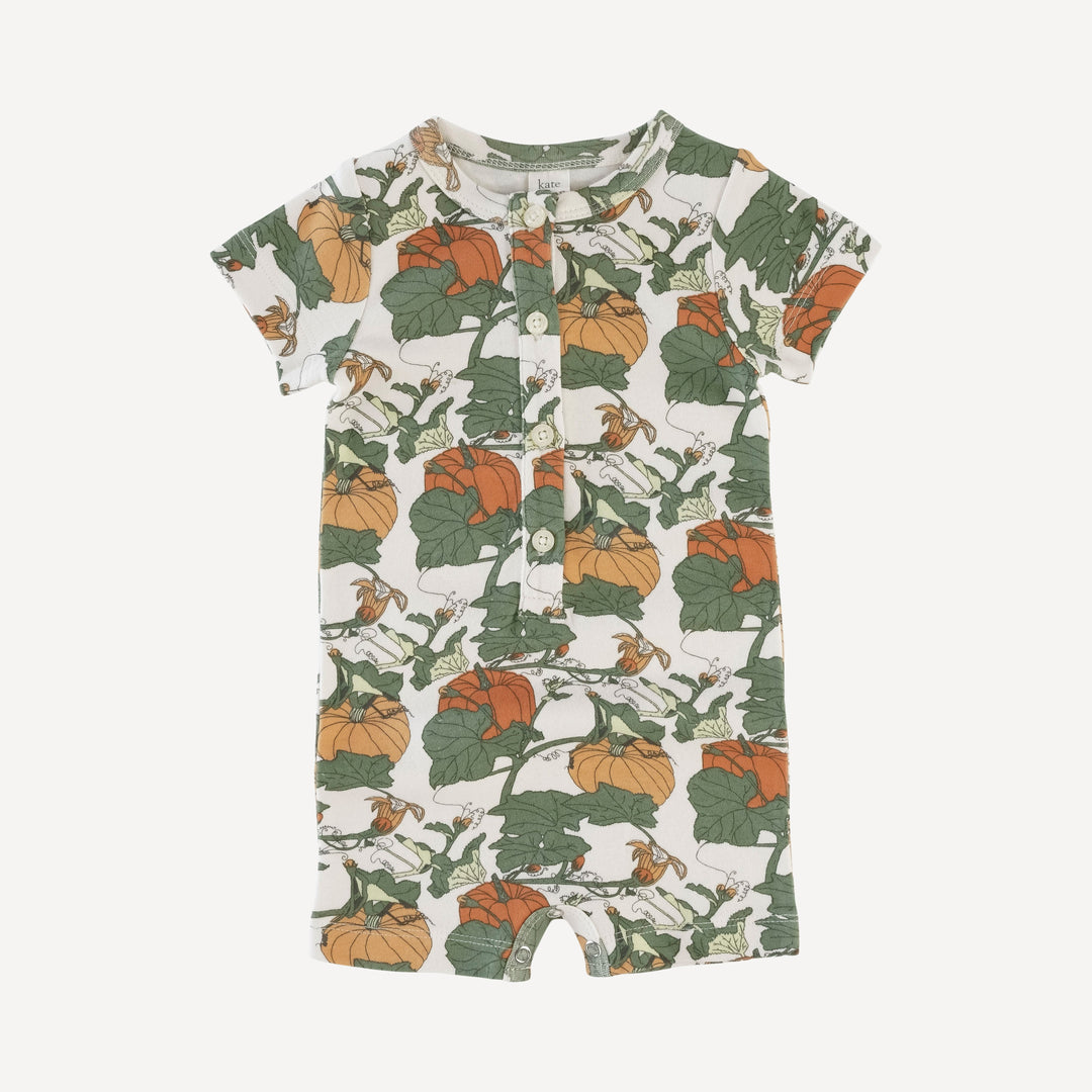 short sleeve union shortie | heirloom pumpkin | organic cotton interlock