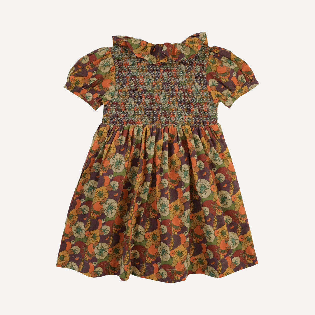 PRESALE roo smocked dress | heirloom tomatoes | organic cotton woven