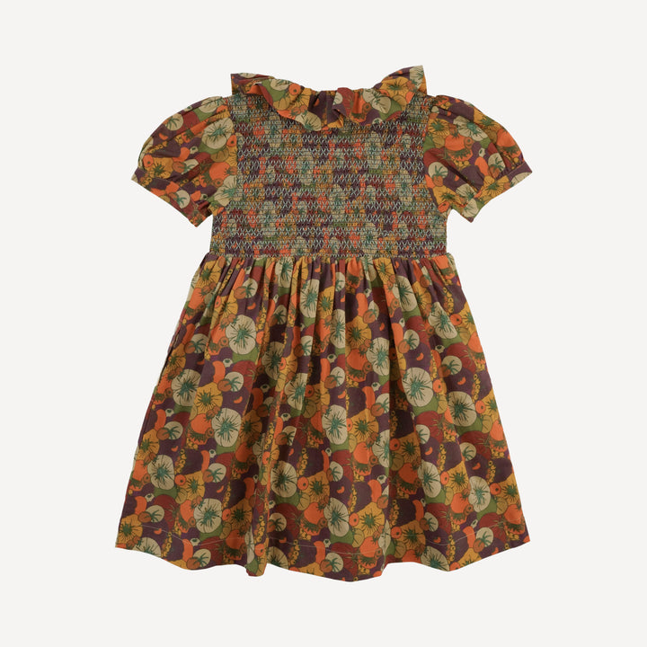 PRESALE roo smocked dress | heirloom tomatoes | organic cotton woven