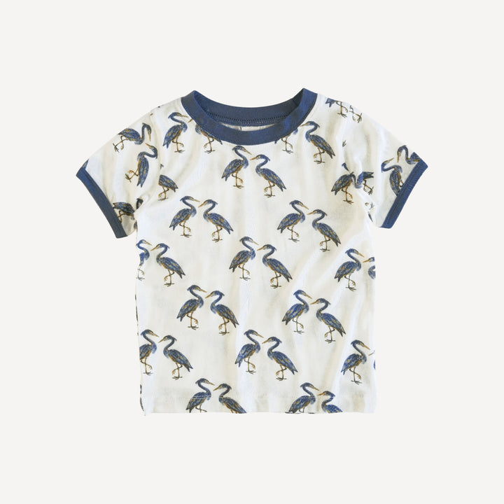 short sleeve ringer tee | heron | modal