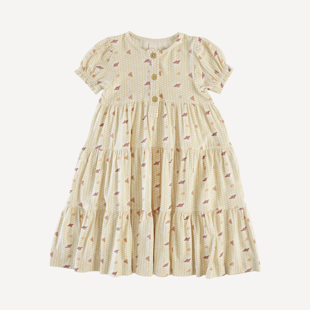 short puff sleeve prairie dress | honeycomb | modal