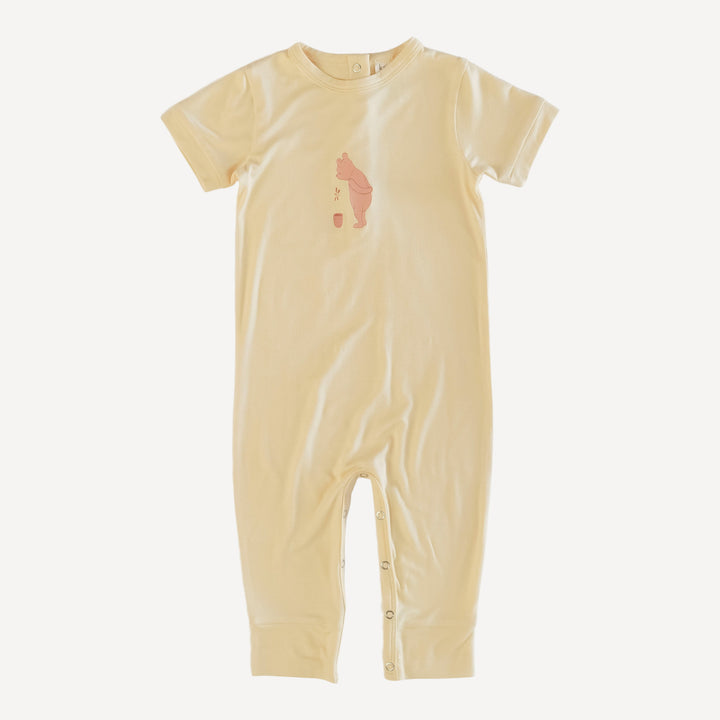 short sleeve pooh sport jumpsuit | honey | bamboo