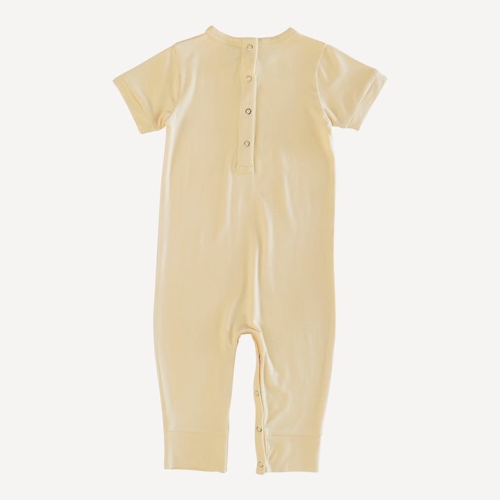 short sleeve pooh sport jumpsuit | honey | bamboo